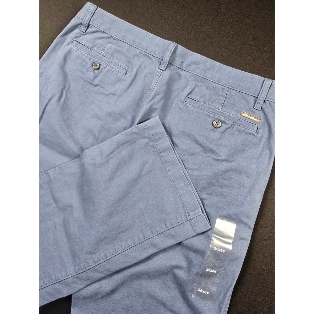 Eddie Bauer Legend Wash Chino Pants Mens 35x34 Blue Classic Fit Straight Leg